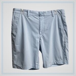 Vineyard Vines Performance Shorts Light Blue Mens Size 33 Flat Front Stretch